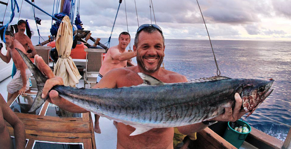 Wahoo caught by guests on the Surf charter boat Jiwa that often visit the North Nias west-coast. Photo courtesy of www.tradewindsadventures.com.