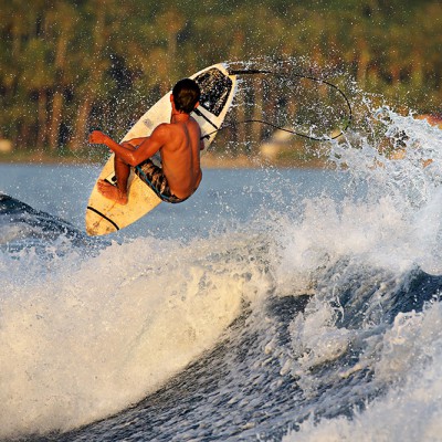 Flying at Kiddies Corner. Sorake, Lagundri Bay. Photo by Bjorn Svensson.