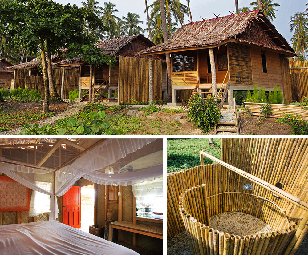 Afulu Retreat on Walo Beach. These are the individual 'de luxe' bungalows managed by Darus.