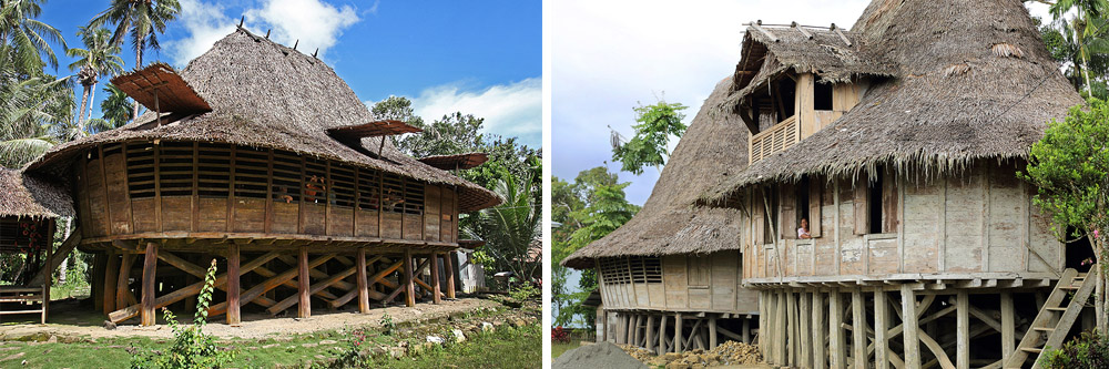 Traditional North Nias houses (Omo Hada) in Tugala Oyo sib-district, North Nias.