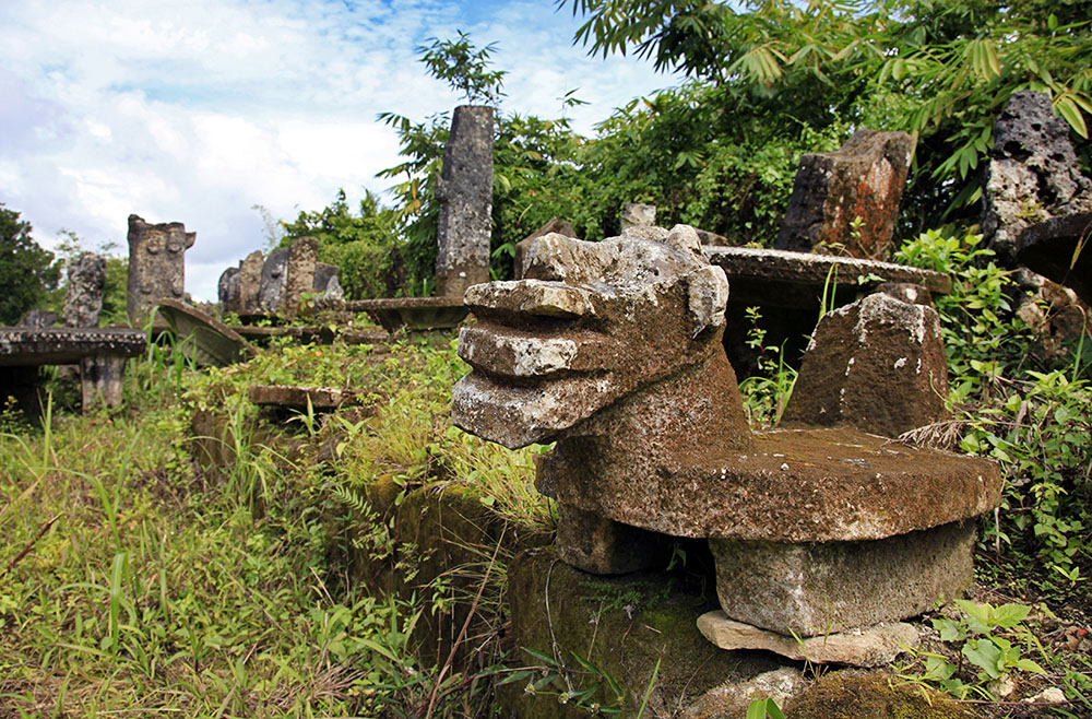 Stone table and megaliths in Gomo-region. South Nias. Photo courtesy of Agus Mendröfa.
