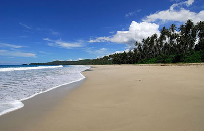 Moale Beach is four kilometers long