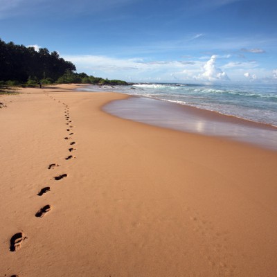 Soroma Asi Beach on the north-west coast of Nias. Lahewa, Nias Utara.