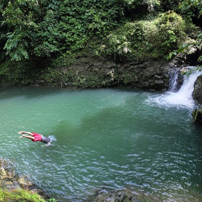 Somali swimming hole and rapids near Onohondrö village, South Nias