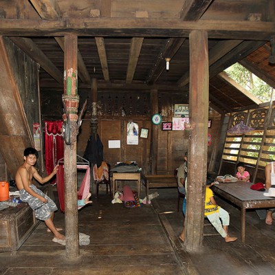 nside a North Nias traditional house. Alasa, Nias Utara.