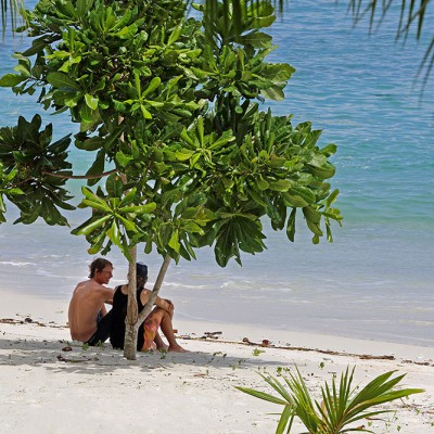 Asu Island off the west-coast of Nias. Sirombu, Nias Barat.