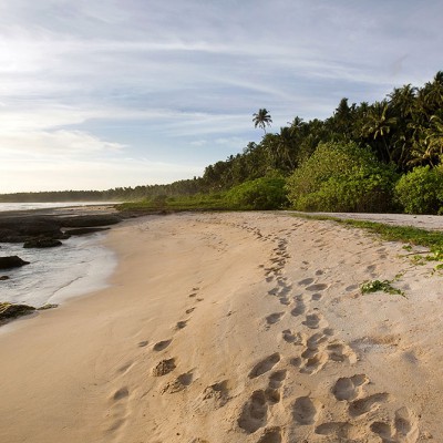 Lasambo Beach on the north-west coast of Nias. Lahewa, Nias Utara.