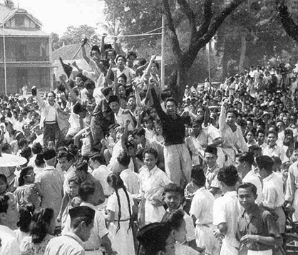 Independence celebrations in Jakarta 1945