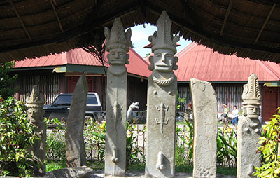 Megaliths at the entrance to the museum