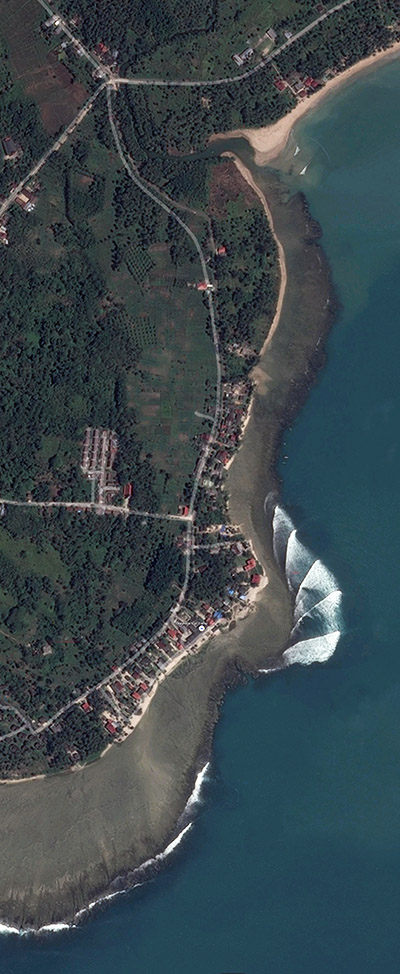 West side of Lagundri Bay - Sorake and The Point.