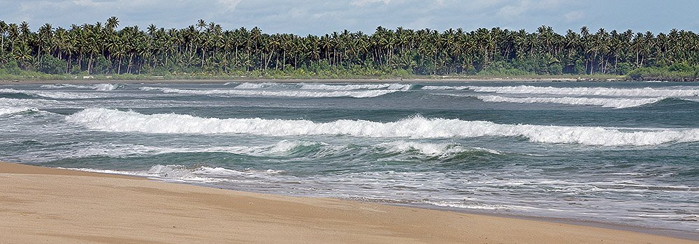 Hati-Hati! Be careful of currents and large waves on west-coast beaches during the April-October period.